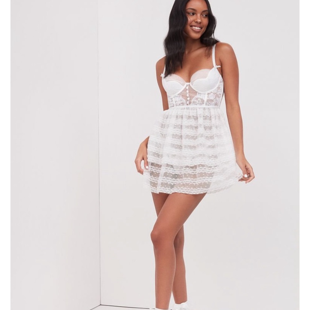 For Love & Lemons Love Story Slip Dress
